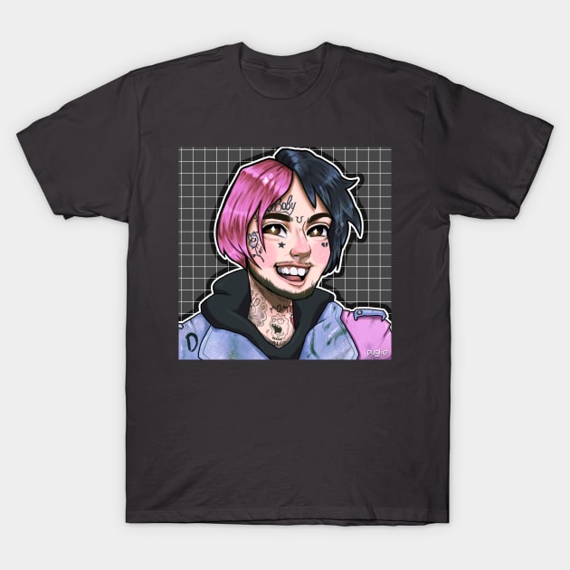 Lil Peep (black) T-Shirt by uh.meg